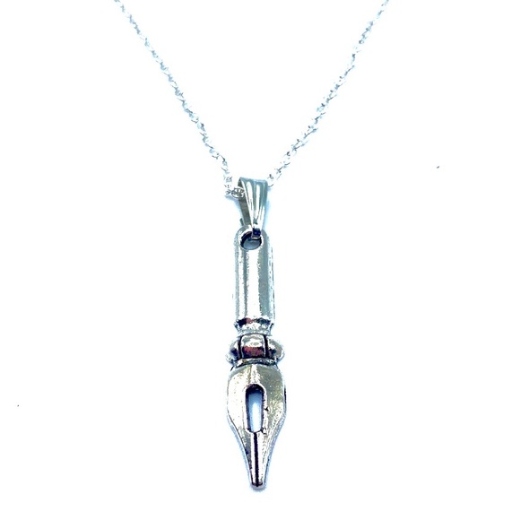 Fountain Pen Necklace Writer Author Gift - Picture 1 of 8